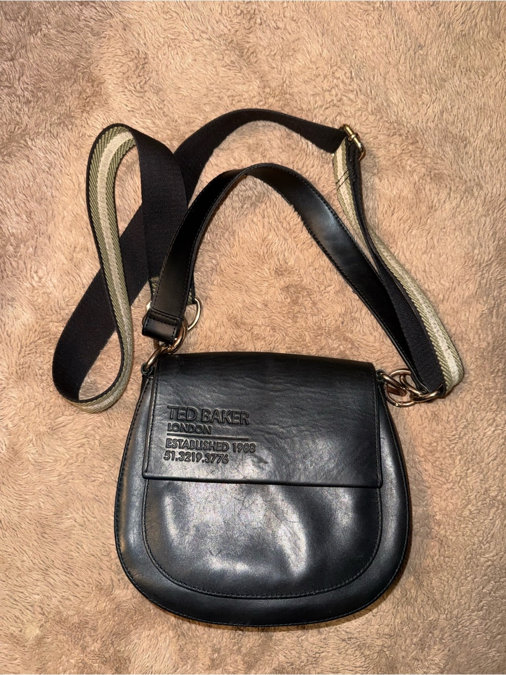 Ted Baker Darcell Leather Crossbody Saddle Bag